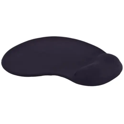 Mousepad with Gel Wrist Support Black Flat